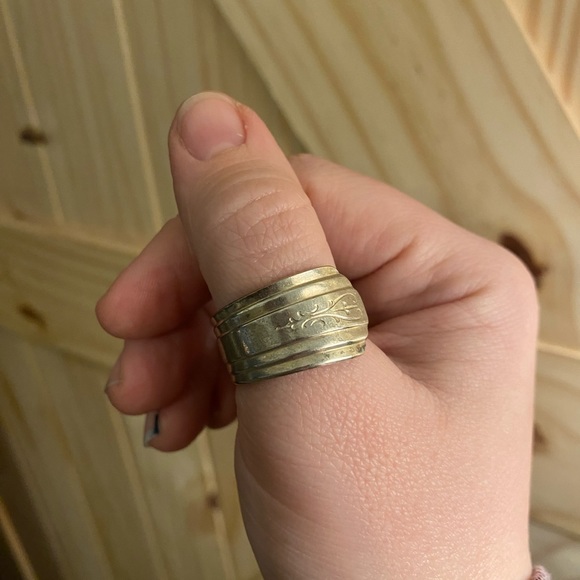 Vintage Silver spoon ring adjustable - large - Picture 2 of 6